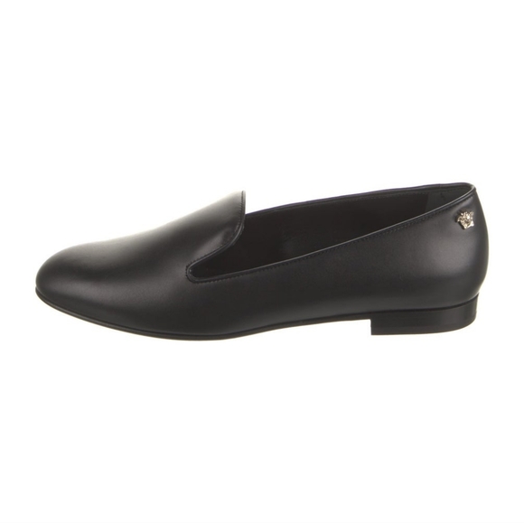 Authentic Versace Medusa charm leather loafers